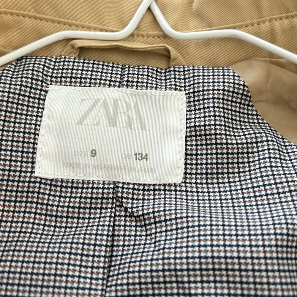 Zara Kids Unisex Belted Trench Coat - Picture 3 of 14